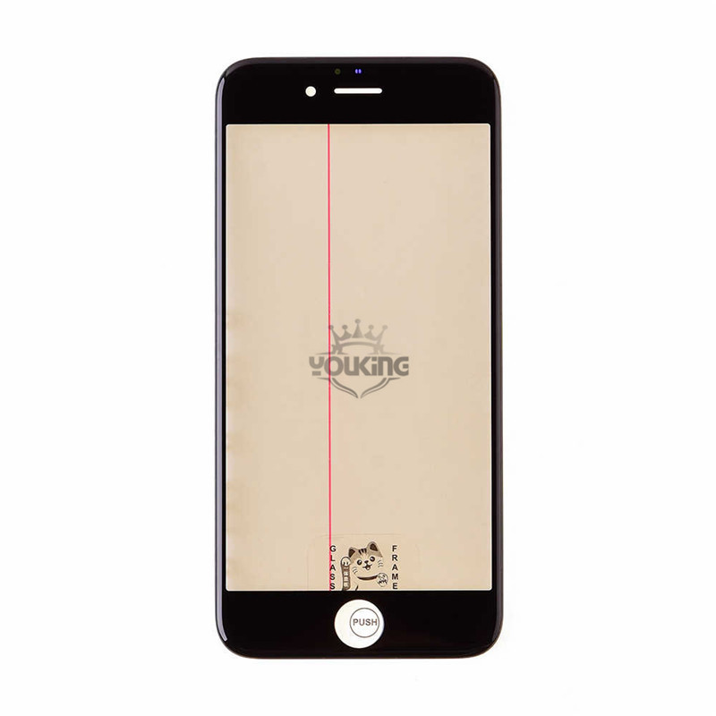 For Iphone 6s Glass Lens with Front Bezel and OCA Glue Sheet - Black