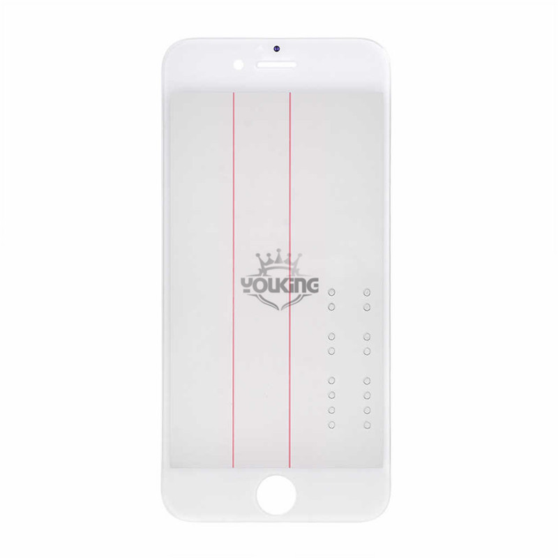 For Iphone 6s Glass Lens with Front Bezel and OCA Glue Sheet - White