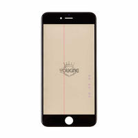 For Iphone 6s Plus Glass Lens with Front Bezel and OCA Glue Sheet - Black