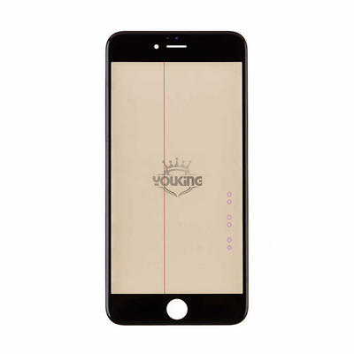 For Iphone 6s Plus Glass Lens with Front Bezel and OCA Glue Sheet - Black