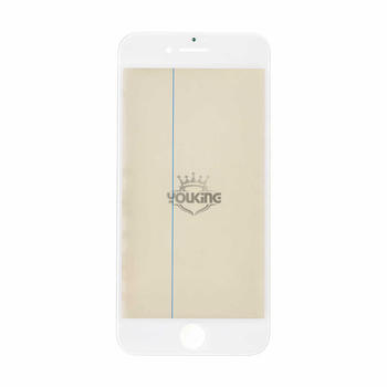 For Apple 7 Glass Lens with Front Bezel OCA Glue Sheet and Polarizer Film - White
