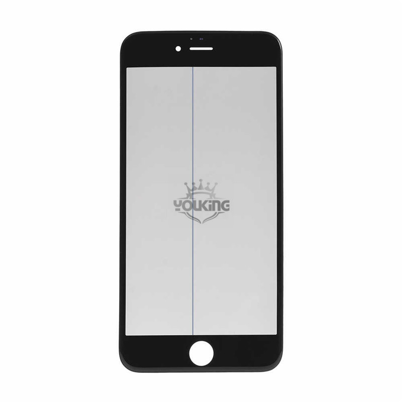 For Apple iPhone 6 Plus Glass Lens With Front Bezel OCA Glue sheet and Polarizer Film - Black