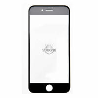 For Apple iPhone 7 Glass Lens with Front Bezel and OCA Glue Sheet - Black