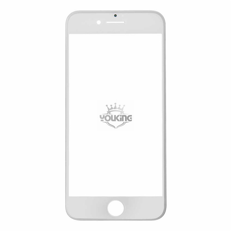 For Apple iPhone 7 Glass Lens with Front Bezel and OCA Glue Sheet - White