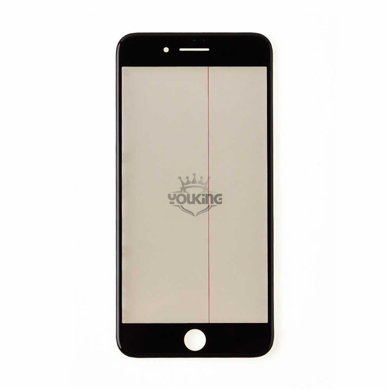 For Apple iPhone 7 Plus Glass Lens With Front Bezel OCA Glue sheet and Polarizer Film - Black