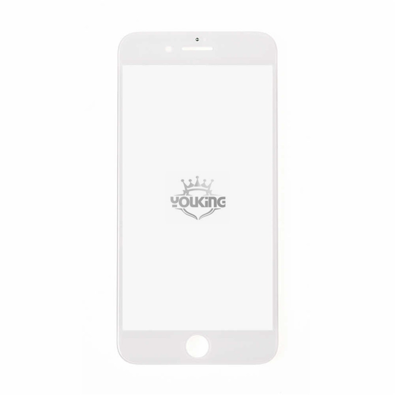 For Apple iPhone 8 Glass Lens With Front Bezel and OCA Glue sheet - White