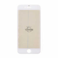 For Apple iPhone 8 Glass Lens with Front Bezel OCA Glue Sheet and Polarizer Film - White