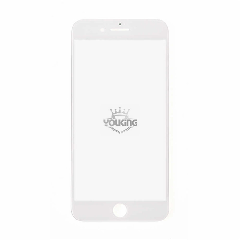 For Apple iPhone 8 Plus Glass Lens With Front Bezel and OCA Glue Sheet - White
