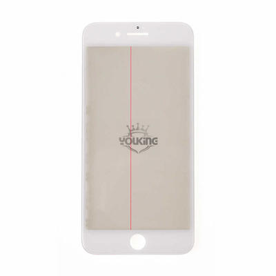 For Apple iPhone 8 Plus Glass Lens with Front Bezel OCA Glue Sheet and Polarizer Film - White