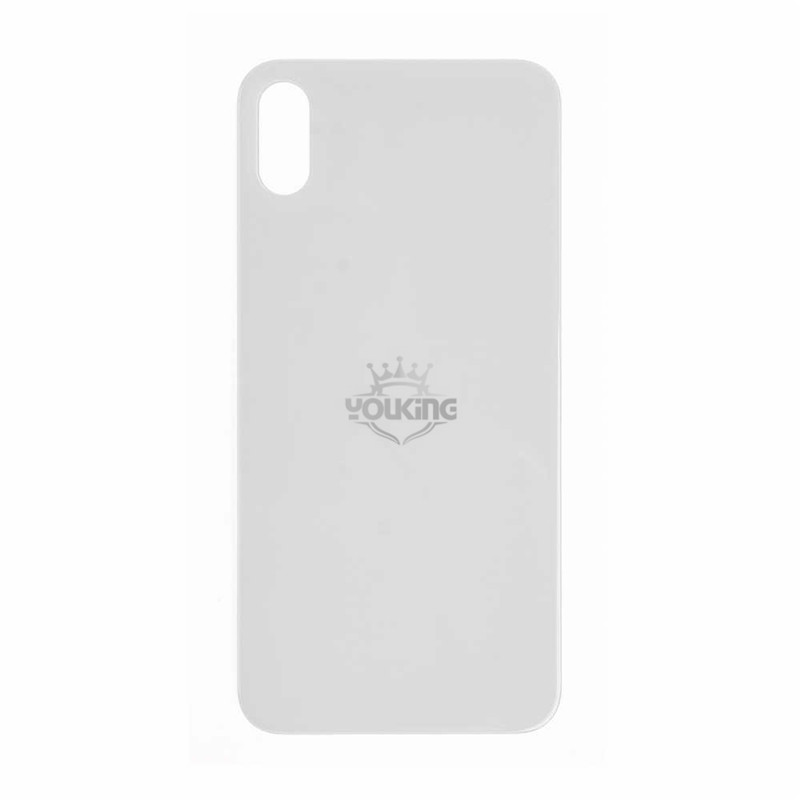 For Apple iPhone X Back Glass Cover With Big Camera Hole Replacement White