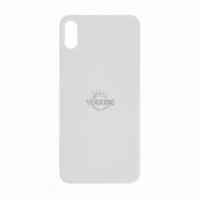 For Apple iPhone X Back Glass Cover With Big Camera Hole Replacement White